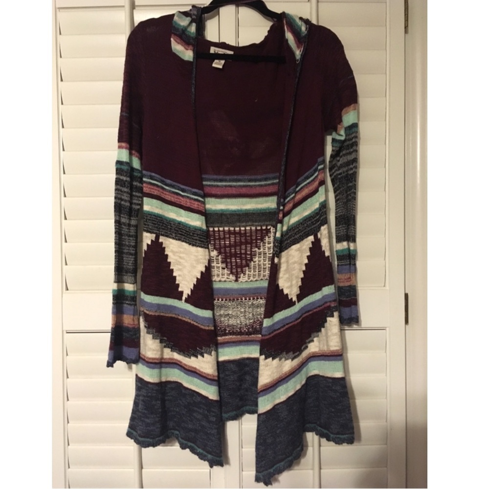 Mudd multicolored cardigan sweater